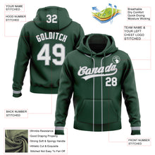 Load image into Gallery viewer, Custom Stitched Green White-Gray Baseball Pullover Sweatshirt Hoodie