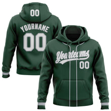 Load image into Gallery viewer, Custom Stitched Green White-Gray Baseball Pullover Sweatshirt Hoodie