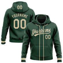 Load image into Gallery viewer, Custom Stitched Green Cream Baseball Pullover Sweatshirt Hoodie