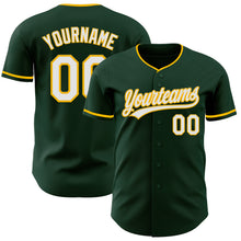 Charger l'image dans la galerie, Custom Green White-Gold Authentic Baseball Jersey