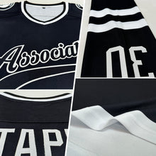 Загрузить изображение в средство просмотра галереи, Custom Black White Hockey Jersey