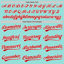 Laden Sie das Bild in den Galerie-Viewer, Custom Ice Blue Red-White Authentic Baseball Jersey