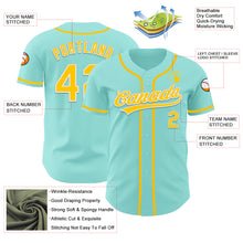 Загрузить изображение в средство просмотра галереи, Custom Ice Blue Yellow-White Authentic Baseball Jersey