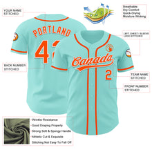 Загрузить изображение в средство просмотра галереи, Custom Ice Blue Orange-White Authentic Baseball Jersey