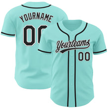 Загрузить изображение в средство просмотра галереи, Custom Ice Blue Black-White Authentic Baseball Jersey