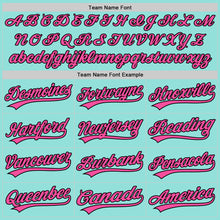 Загрузить изображение в средство просмотра галереи, Custom Ice Blue Pink-Black Authentic Baseball Jersey