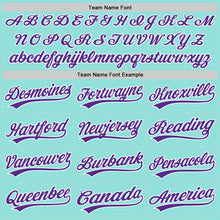 Load image into Gallery viewer, Custom Ice Blue Purple-White Authentic Baseball Jersey