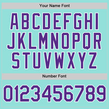 Load image into Gallery viewer, Custom Ice Blue Purple-White Authentic Baseball Jersey