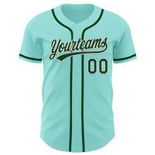 Laden Sie das Bild in den Galerie-Viewer, Custom Ice Blue Green-White Authentic Baseball Jersey
