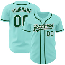 Laden Sie das Bild in den Galerie-Viewer, Custom Ice Blue Green-White Authentic Baseball Jersey
