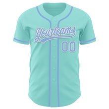 Загрузить изображение в средство просмотра галереи, Custom Ice Blue Light Blue-White Authentic Baseball Jersey