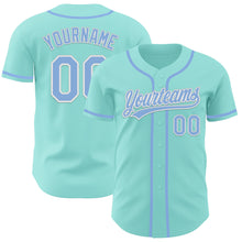 Загрузить изображение в средство просмотра галереи, Custom Ice Blue Light Blue-White Authentic Baseball Jersey