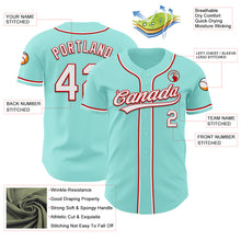 Laden Sie das Bild in den Galerie-Viewer, Custom Ice Blue White-Red Authentic Baseball Jersey