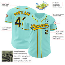 Load image into Gallery viewer, Custom Ice Blue Black-Yellow Authentic Baseball Jersey