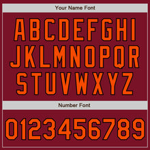 Загрузить изображение в средство просмотра галереи, Custom Crimson Orange-Black Bomber Full-Snap Varsity Letterman Jacket