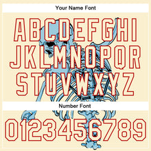 Load image into Gallery viewer, Custom Cream Red Skull Fashion 3D Bomber Full-Snap Varsity Letterman Jacket