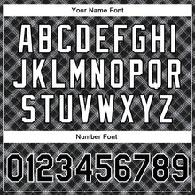 Laden Sie das Bild in den Galerie-Viewer, Custom Black White Check Board 3D Pattern Design Bomber Full-Snap Varsity Letterman Jacket