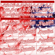 Загрузить изображение в средство просмотра галереи, Custom White Red-Royal American Flag Fashion 3D Bomber Full-Snap Varsity Letterman Hoodie Jacket
