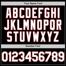 Load image into Gallery viewer, Custom Black Gray-Red Bomber Full-Snap Varsity Letterman Two Tone Lapel Collar Byron Jacket