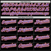 Загрузить изображение в средство просмотра галереи, Custom Black Purple-Orange Bomber Full-Snap Varsity Letterman Two Tone Lapel Collar Byron Jacket