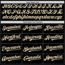 Load image into Gallery viewer, Custom Black Cream Bomber Full-Snap Varsity Letterman Two Tone Lapel Collar Byron Jacket