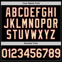 Load image into Gallery viewer, Custom Black Cream-Crimson Bomber Full-Snap Varsity Letterman Two Tone Lapel Collar Byron Jacket