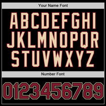 Load image into Gallery viewer, Custom Black Crimson-City Cream Bomber Full-Snap Varsity Letterman Two Tone Lapel Collar Byron Jacket