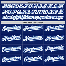 Load image into Gallery viewer, Custom Royal White-Light Blue Bomber Full-Snap Varsity Letterman Hoodie Jacket
