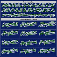 Load image into Gallery viewer, Custom Royal Green-White Bomber Full-Snap Varsity Letterman Two Tone Hoodie Jacket