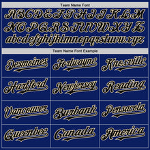 Load image into Gallery viewer, Custom Royal Black-Cream Bomber Full-Snap Varsity Letterman Two Tone Hoodie Jacket