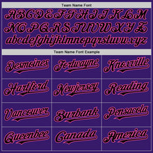 Load image into Gallery viewer, Custom Purple Black-Pink Bomber Full-Snap Varsity Letterman Hoodie Jacket