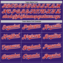 Load image into Gallery viewer, Custom Purple Red-White Bomber Full-Snap Varsity Letterman Hoodie Jacket