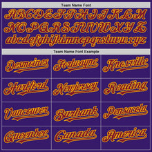 Load image into Gallery viewer, Custom Purple Crimson-Gold Bomber Full-Snap Varsity Letterman Hoodie Jacket