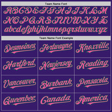 Charger l'image dans la galerie, Custom Purple Pink-Kelly Green Bomber Full-Snap Varsity Letterman Two Tone Hoodie Jacket