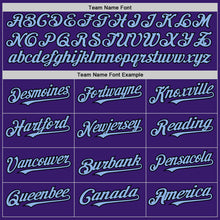 Load image into Gallery viewer, Custom Purple Light Blue Pink-Black Bomber Full-Snap Varsity Letterman Two Tone Hoodie Jacket