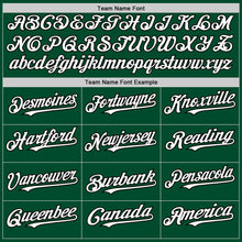 Load image into Gallery viewer, Custom Kelly Green White-Black Bomber Full-Snap Varsity Letterman Hoodie Jacket
