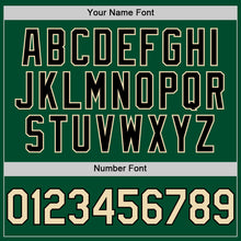 Загрузить изображение в средство просмотра галереи, Custom Kelly Green Cream-Black Bomber Full-Snap Varsity Letterman Two Tone Hoodie Jacket