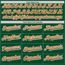 Загрузить изображение в средство просмотра галереи, Custom Kelly Green Texas Orange-White Bomber Full-Snap Varsity Letterman Two Tone Hoodie Jacket