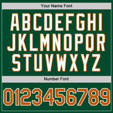 Загрузить изображение в средство просмотра галереи, Custom Kelly Green Texas Orange-White Bomber Full-Snap Varsity Letterman Two Tone Hoodie Jacket
