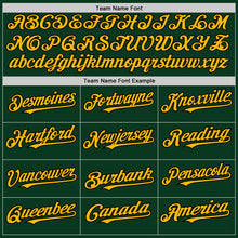 Charger l'image dans la galerie, Custom Green Gold-Black Bomber Full-Snap Varsity Letterman Hoodie Jacket