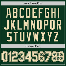 Load image into Gallery viewer, Custom Green Cream Bomber Full-Snap Varsity Letterman Two Tone Hoodie Jacket