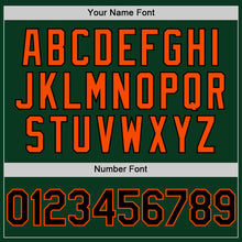 Laden Sie das Bild in den Galerie-Viewer, Custom Green Orange-Cream Bomber Full-Snap Varsity Letterman Two Tone Hoodie Jacket