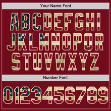 Загрузить изображение в средство просмотра галереи, Custom Crimson Vintage USA Flag Cream-Black Bomber Full-Snap Varsity Letterman Hoodie Jacket