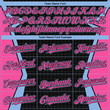 Charger l'image dans la galerie, Custom Black Pink-Light Blue Arrow 3D Pattern Design Bomber Full-Snap Varsity Letterman Hoodie Jacket