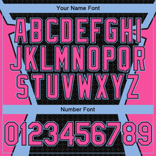 Charger l'image dans la galerie, Custom Black Pink-Light Blue Arrow 3D Pattern Design Bomber Full-Snap Varsity Letterman Hoodie Jacket