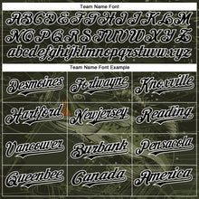 Загрузить изображение в средство просмотра галереи, Custom Olive Black-White Largemouth Bass Fish Fishing 3D Bomber Full-Snap Varsity Letterman Hoodie Jacket