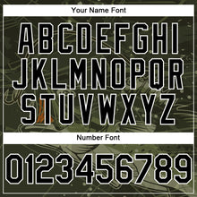 Загрузить изображение в средство просмотра галереи, Custom Olive Black-White Largemouth Bass Fish Fishing 3D Bomber Full-Snap Varsity Letterman Hoodie Jacket