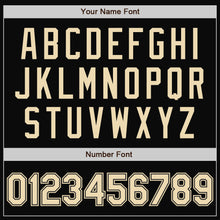 Загрузить изображение в средство просмотра галереи, Custom Black Cream Bomber Varsity Letterman Zipper Jacket