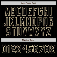 Laden Sie das Bild in den Galerie-Viewer, Custom Black Cream Bomber Varsity Letterman Zipper Jacket