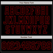 Загрузить изображение в средство просмотра галереи, Custom Black Red Bomber Varsity Letterman Zipper Jacket